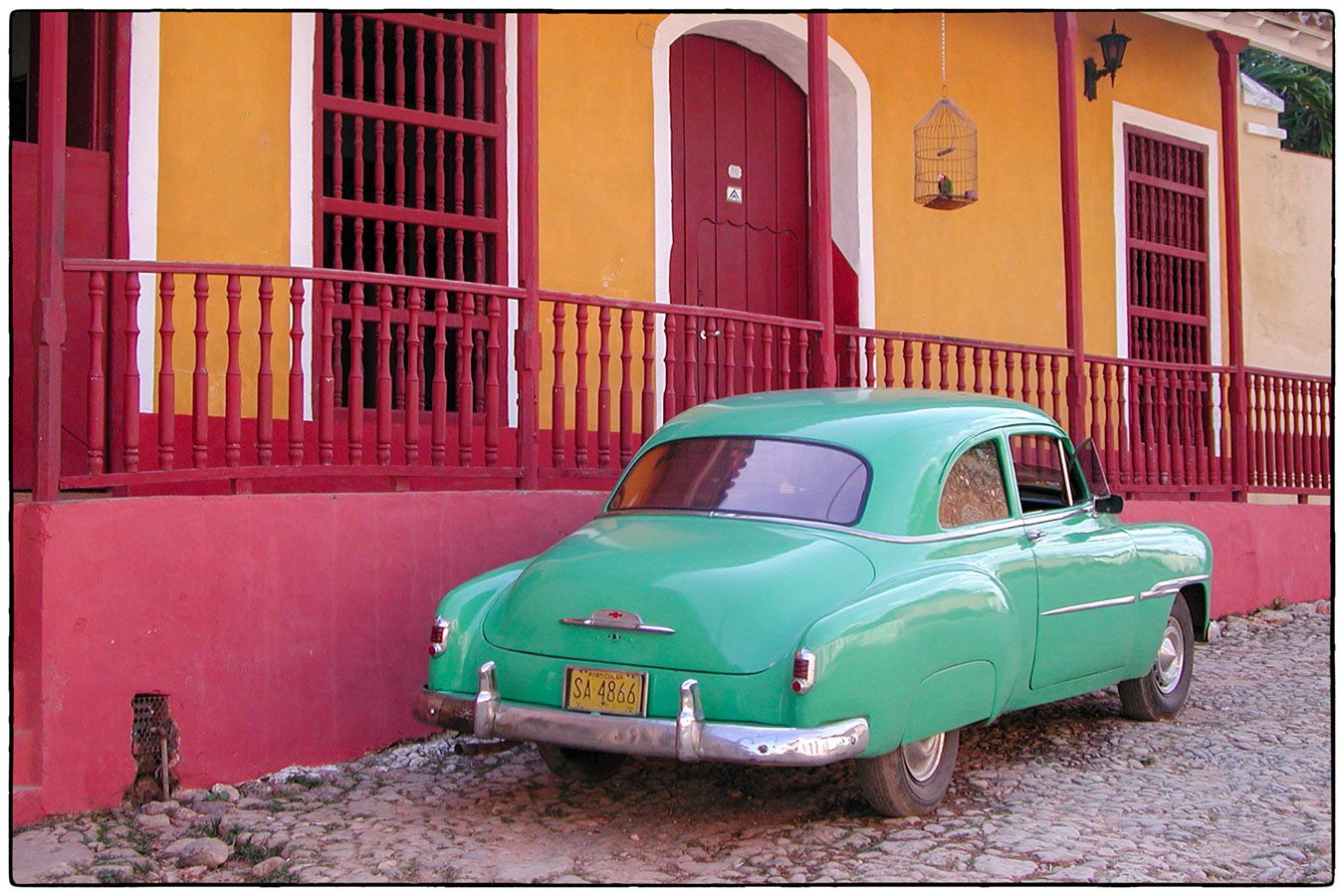 La voiture verte de Yuniel - Photo Alain Besnard